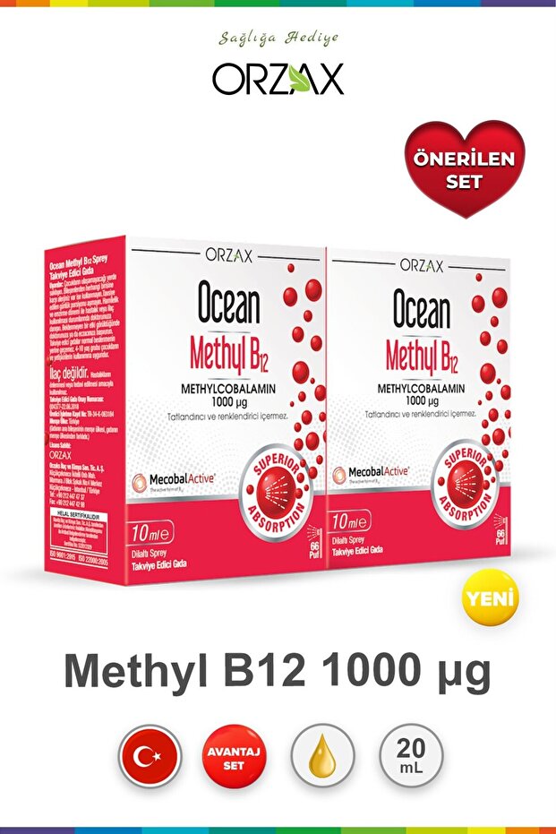 Methyl Cobalamin B12 Sprey 10 ml 2 Adet - 1