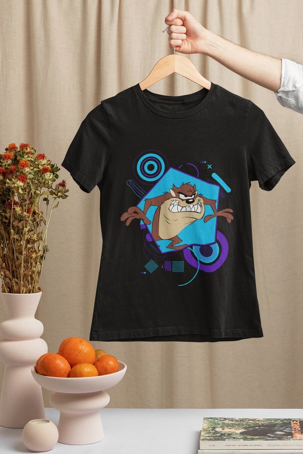 Tasmanian Devil Crew Neck 100% Cotton Printed Short Sleeve Children's and Teenage T-Shirt