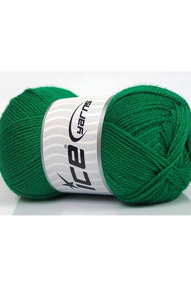 4X100Gr. Dora Acrylic Emerald Green Winter, Flat Strands, 100% Acrylic