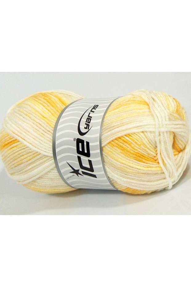 Lot of 4 X 100Gr Skeins Ice Yarns Happy Baby Hand Knitting Yarn Yellow Shades