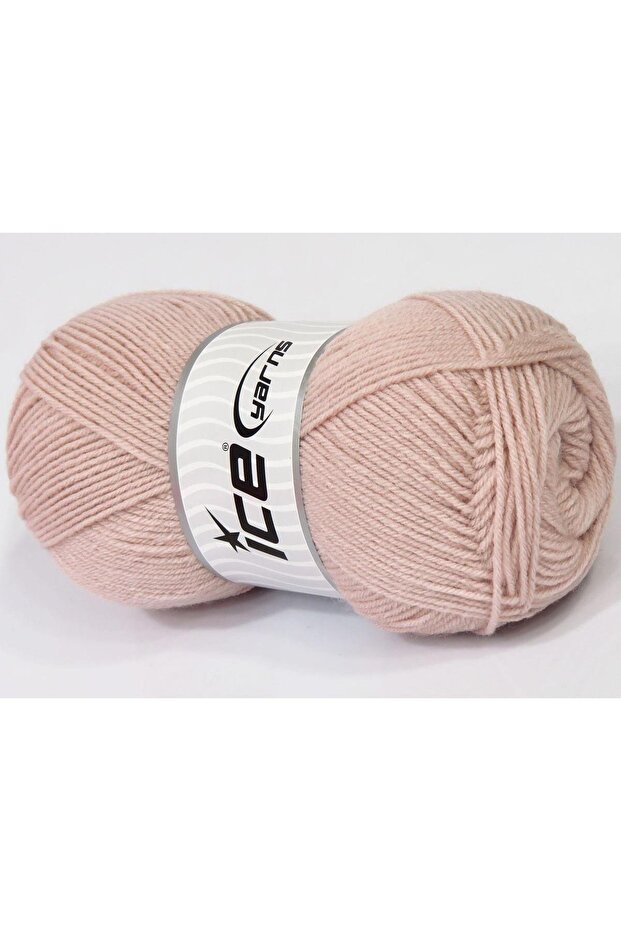 4X100Gr. Softly Baby Fine Acrylic Powder Pink Winter, Baby, Plain Threads