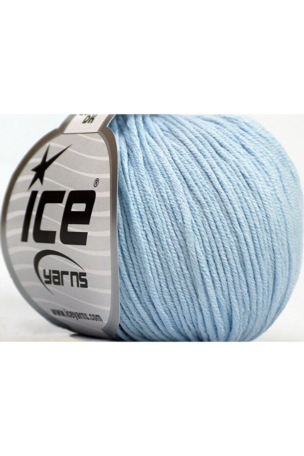8X50Gr. Baby Summer Dk Cotton, Acrylic Light Blue Bebe, Summer Yarns, Cotton