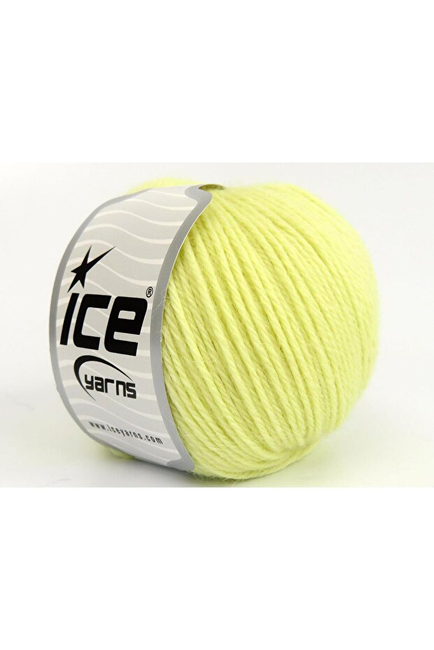 4X50Gr. Baby Alpaca Bebe Alpaca Light Yellow Luxury, Alpaca, Merino, Winter