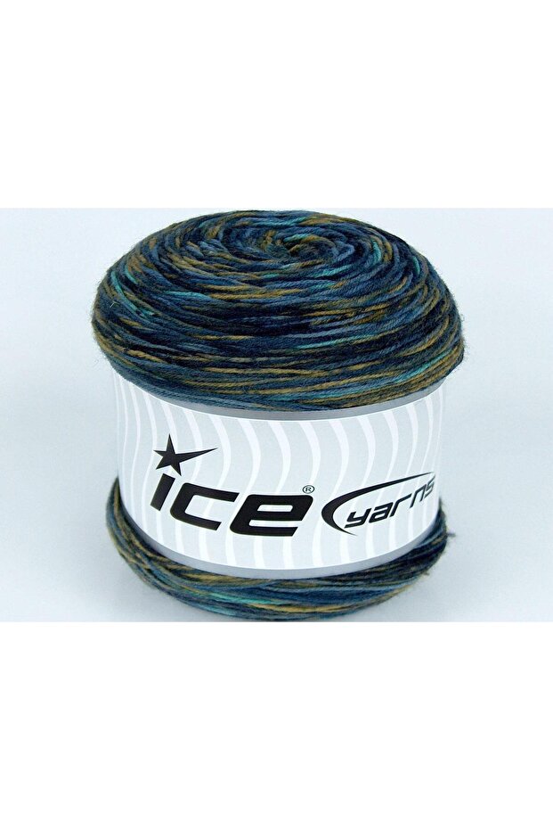 1X225Gr. Cakes Sock New Wool Black, Blue, Turquoise, Olive Green Winter, Very Thin, Wool, Tie-Dye Patterned