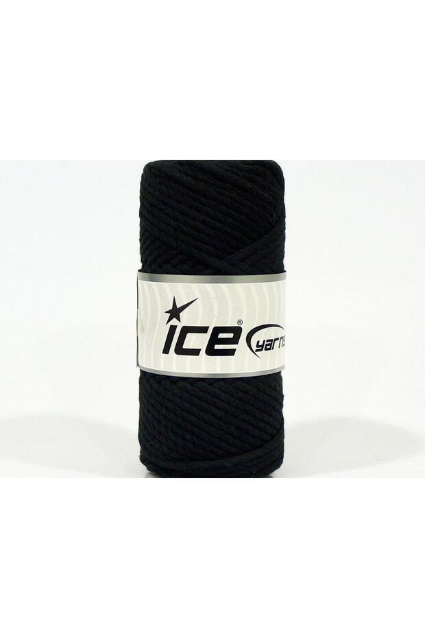 250 Gr Ice Yarns Cotton Rope (100% Cotton) Hand Knitting Yarn Black