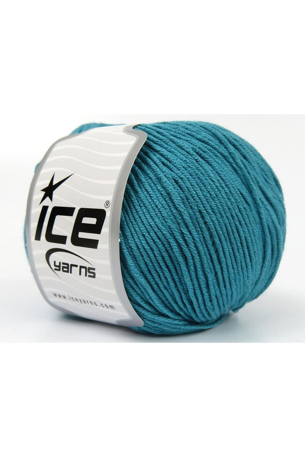 Lot of 4 X 100Gr Skeins Ice Yarns Bamboo Merino (20% Extrafine Merino Wool 80% Bamboo) Yarn Turquoise