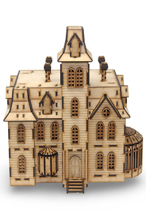 Addams House 266 Parça Ahşap Maket – Gotik Tarzda Büyük Ahşap Ev Modeli - 3D Puzzle - 8
