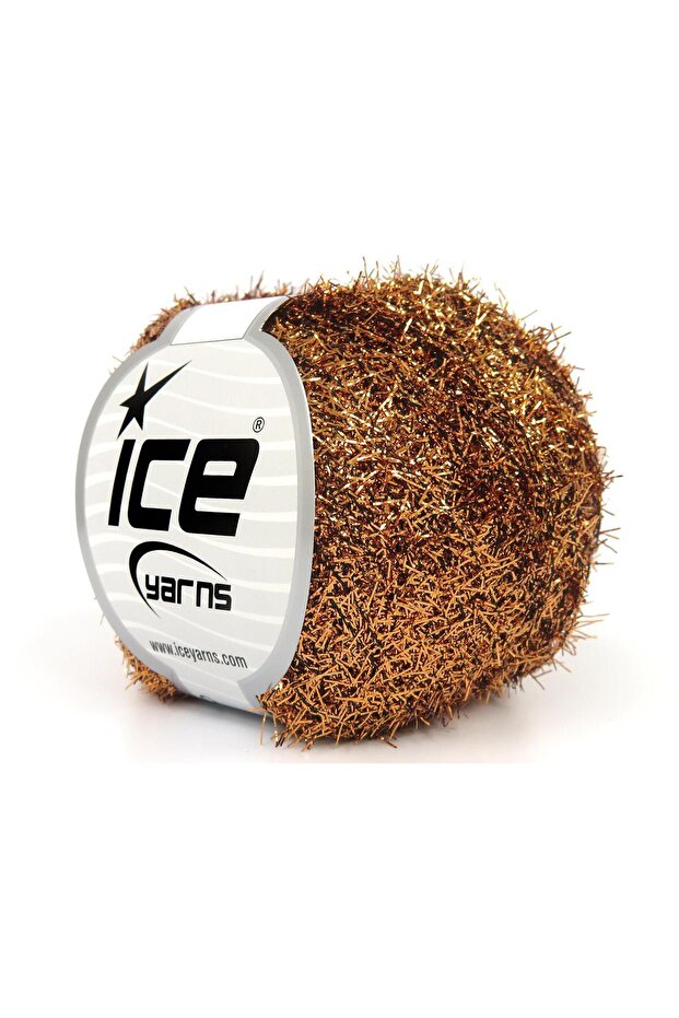 8X50Gr. Metallic Glitz Metallic Glitter Dark Gold Metallic Glitter, Winter, Very Fine, Summer Yarns