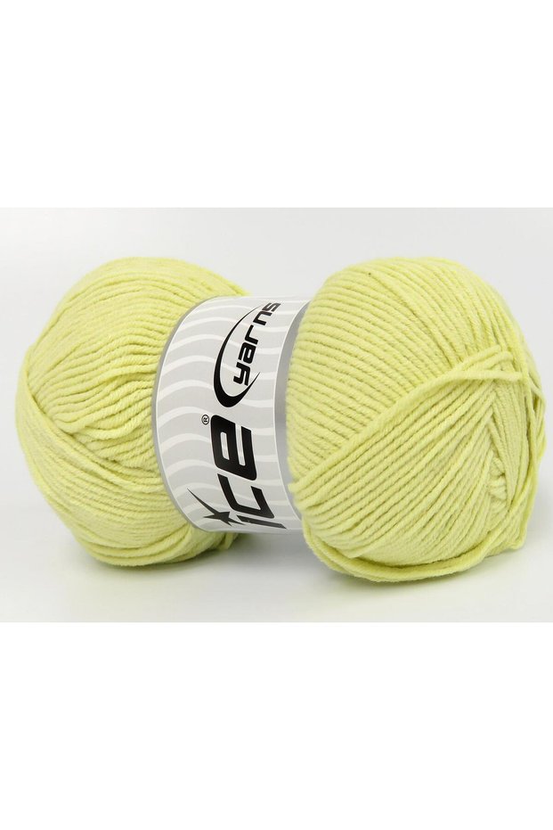 4X100Gr. Jeans Cotton Sport Premium Acrylic, Cotton Light Yellow Summer Yarns, Cotton, Acrylic