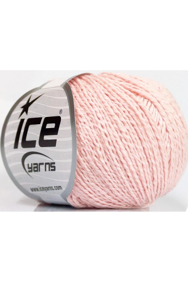 4X50Gr. Silk Cotton Silk, Cotton Powder Pink Luxury, Silk, Summer Yarns, Cotton