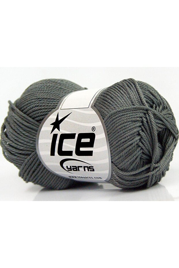 6X50Gr. Giza Cotton Dark Grey Summer Yarns, Cotton, 100% Cotton