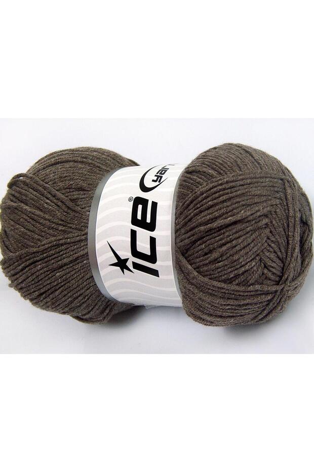Lot of 4 X 100Gr Skeins Ice Yarns Lorena (50% Cotton) Yarn Dark Camel