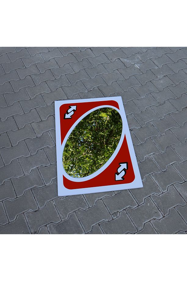 UNO Temalı Dekoratif Ayna – UNO Kart Tasarımlı Dekoratif Ayna - Genç Odası İçin Renkli Duvar Dekoru - 3