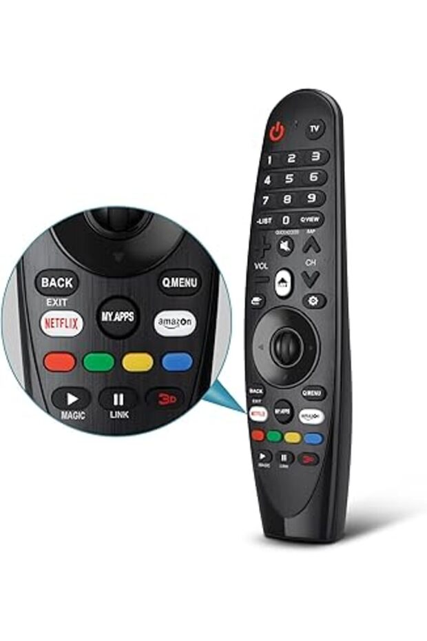 Universal Remote for LG Smart TV – Magic Remote Replacement with Netflix & Prime Buttons, No Voice