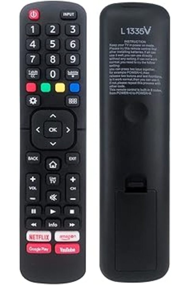 Replacement Remote Control for Hisense Smart Tv- L1335V