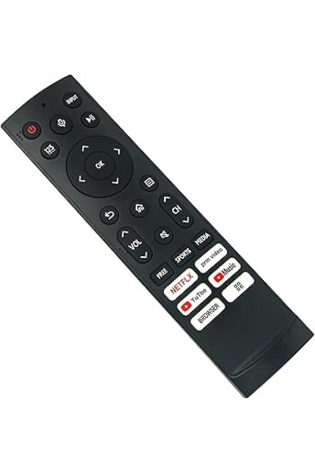 ERF3H90H Remote for Hisense Smart TV with Netflix, Prime Video, YouTube, Music, Browser