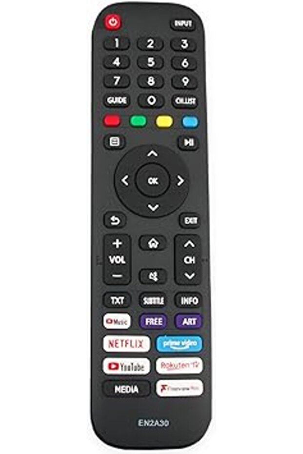 EN2A30 Remote for Hisense 4K Smart TV 55AE7400FTUK/50A7300FTUK/65A7500F/65A7300FTUK