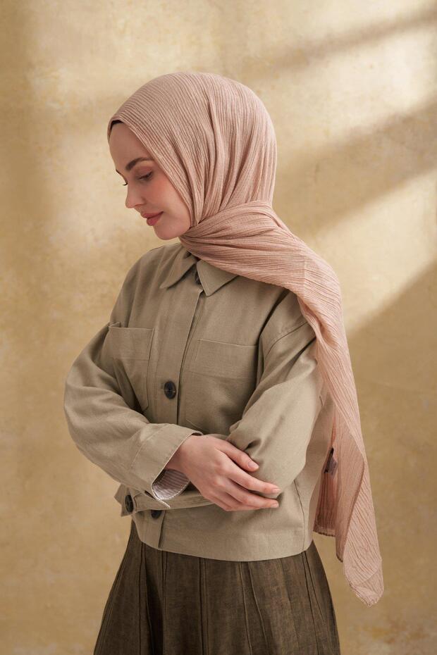 شال بنمط أوراق الموسلين - صحرا - 2