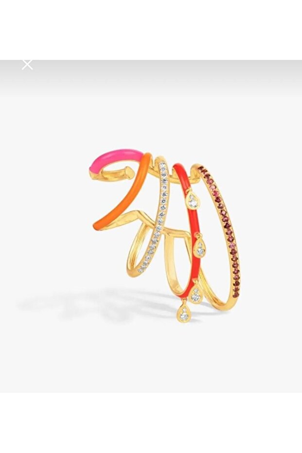 Çoklu görünüm fuşya earcuff - 1