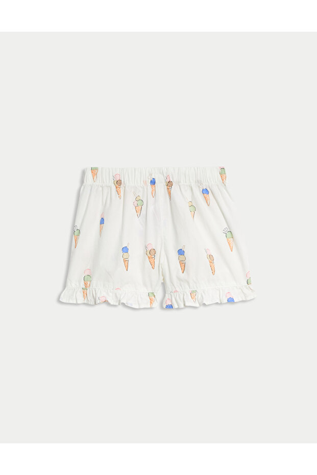 Saf Pamuklu Dondurma Desenli Pijama Takımı (1–3 Yaş) - 4