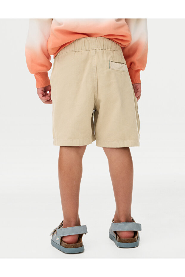 Saf Pamuklu Kargo Şort​ (​2–8 Yaş) - 4