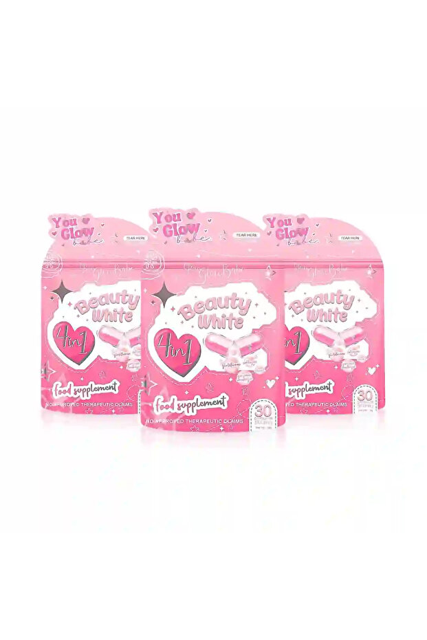 Beauty White 4-in-1 Supplement 500mg 30 Capsule – 3 Packs