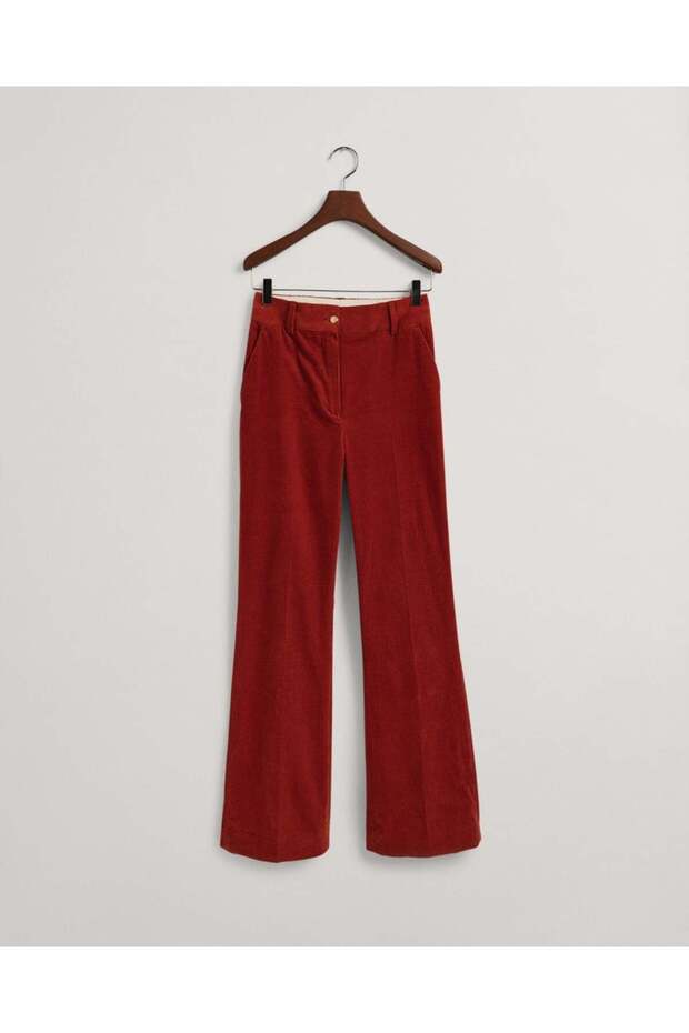 High-Waisted Flare Corduroy Pants