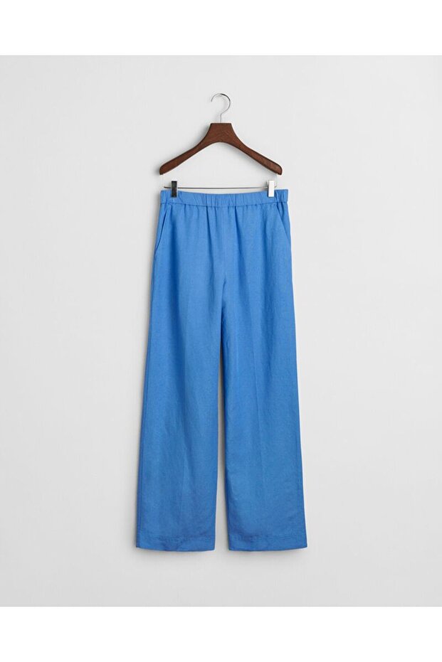 Relaxed Fit Linen Blend Pull-On Pants