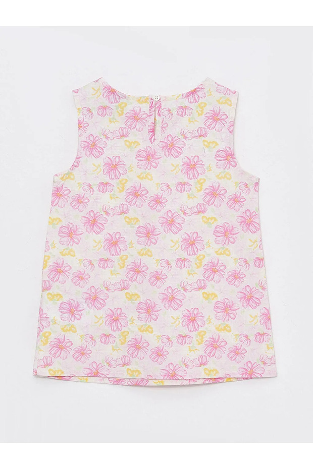 بلوزة منقوشة برقبة دائرية - 2