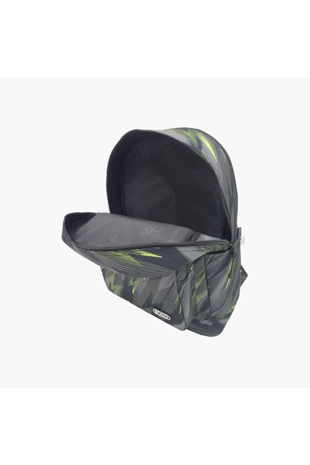 Zigzag Abstract Backpack with Accessory - 3