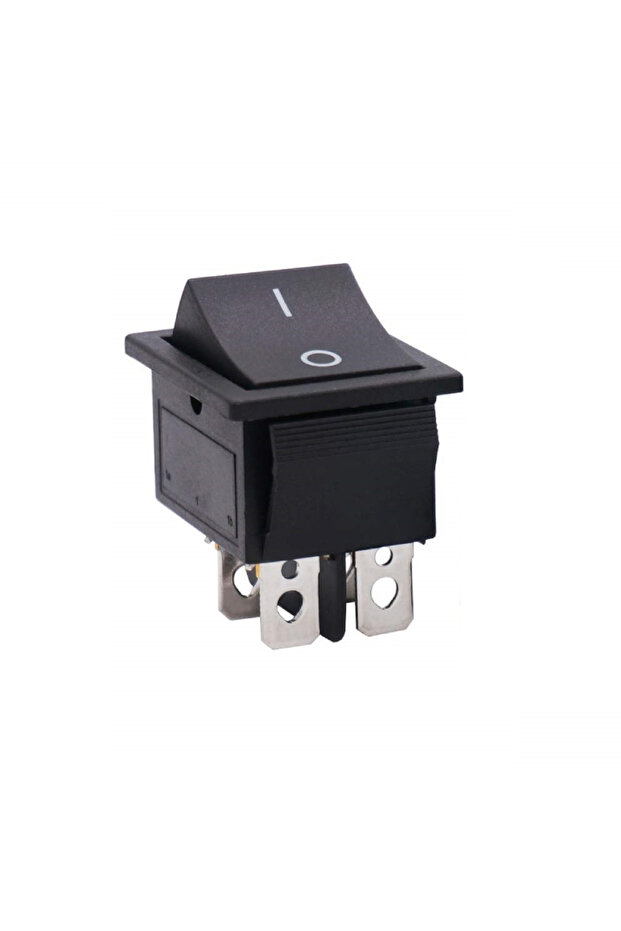 2-position push button, KCD4, black, 4-pin - 1