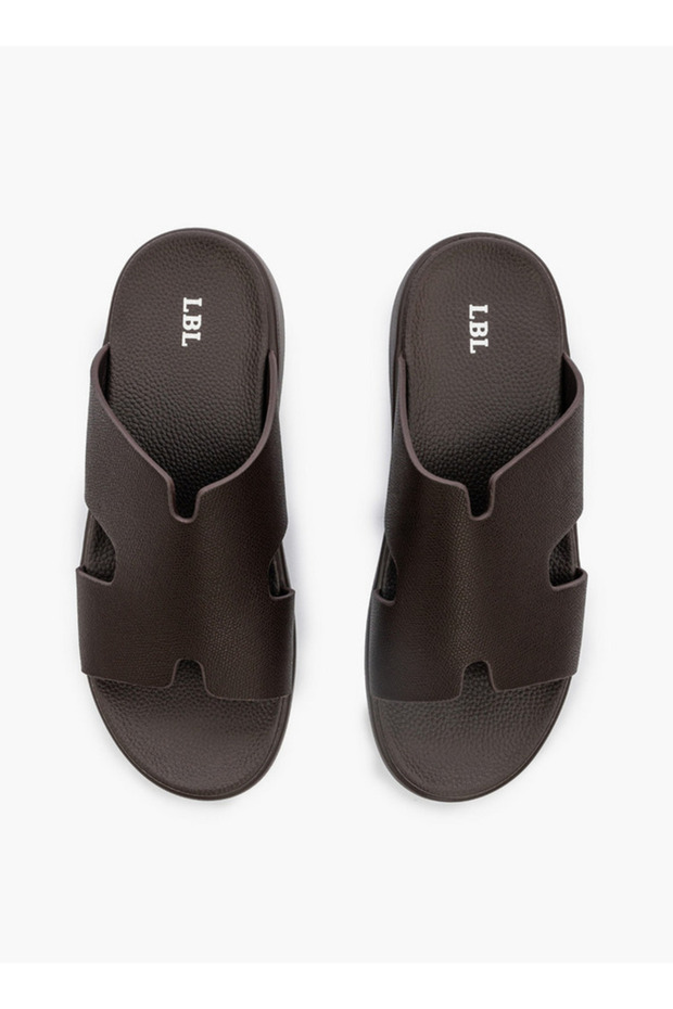 Solid Slip-On Sandals - 1