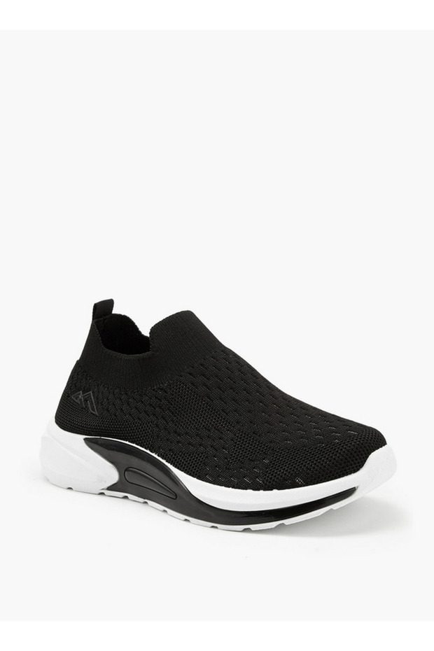Textured Slip-On Sports Shoes with Pull Tab