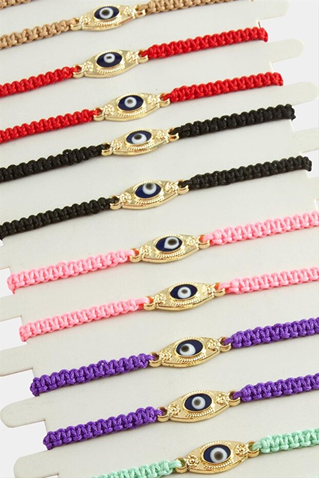 Evil Eye Macrame Braided Bracelet - 1
