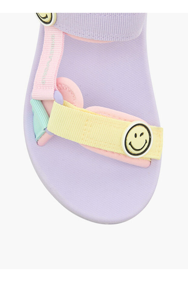 Accent Detail Sandals with Hook and Loop Closure - 3
