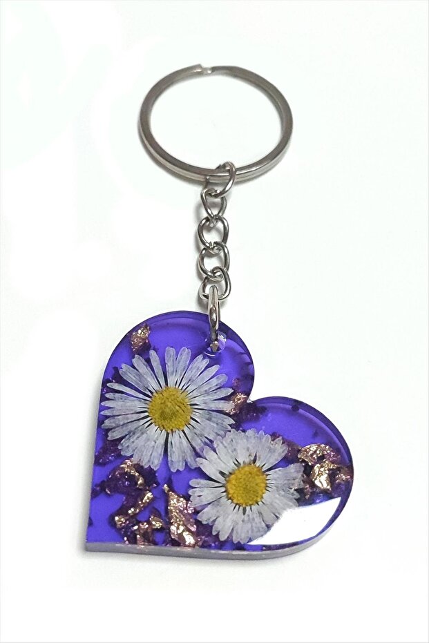 ديزي القلب الايبوكسي سلسلة المفاتيح - 1