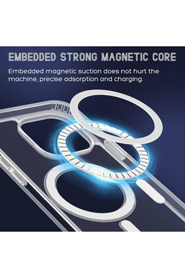 Protective Transparent Case with Wireless Charging for iPhone 15 Pro - 5