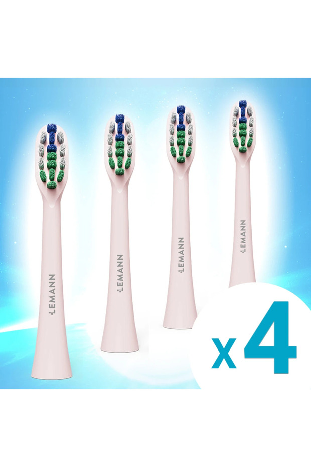 PRO48 brush head replacements - Pink Powder - 4