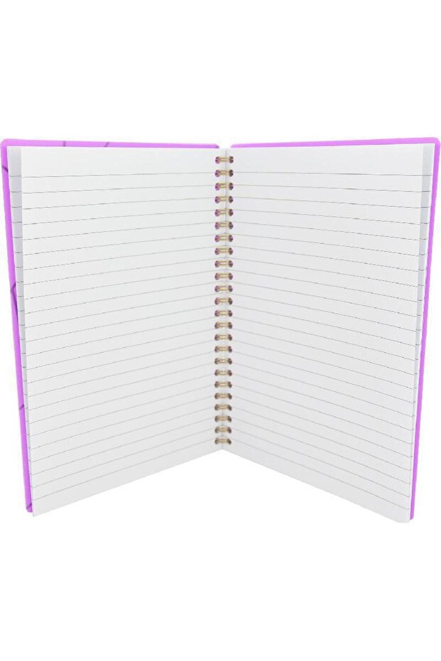 دفتر ملاحظات A580، أوراق مسطرة، بنفسجي/ذهبي - 3