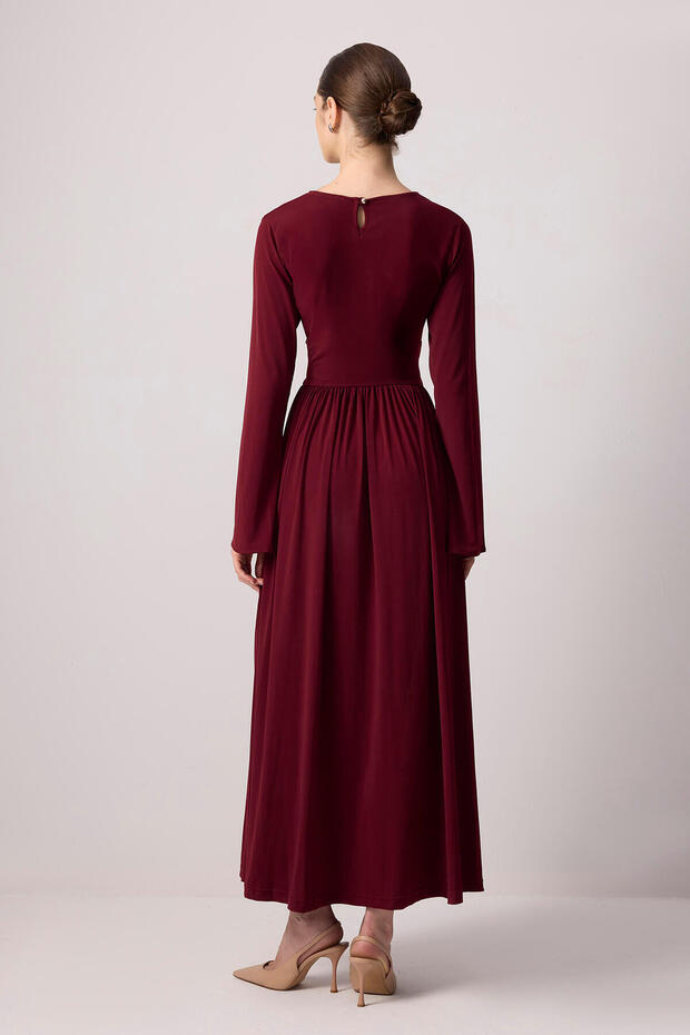 DRAPELİ ELBİSE - 4