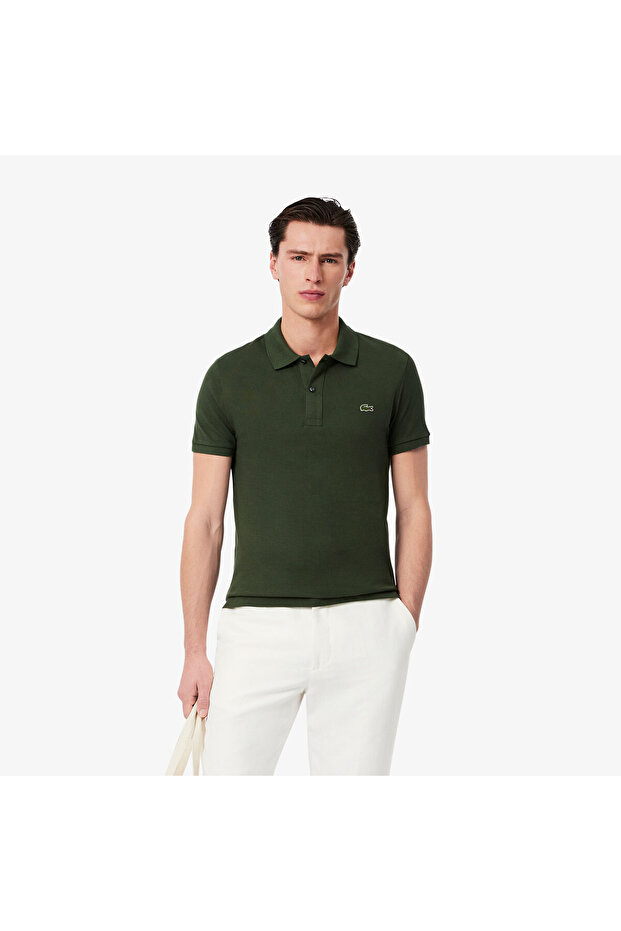 L.12.12 Erkek Slim Fit Haki Polo - 1