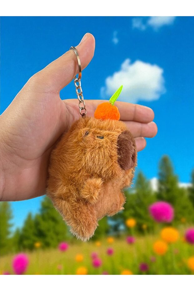 Capybara Plush Keychain Figure - 1