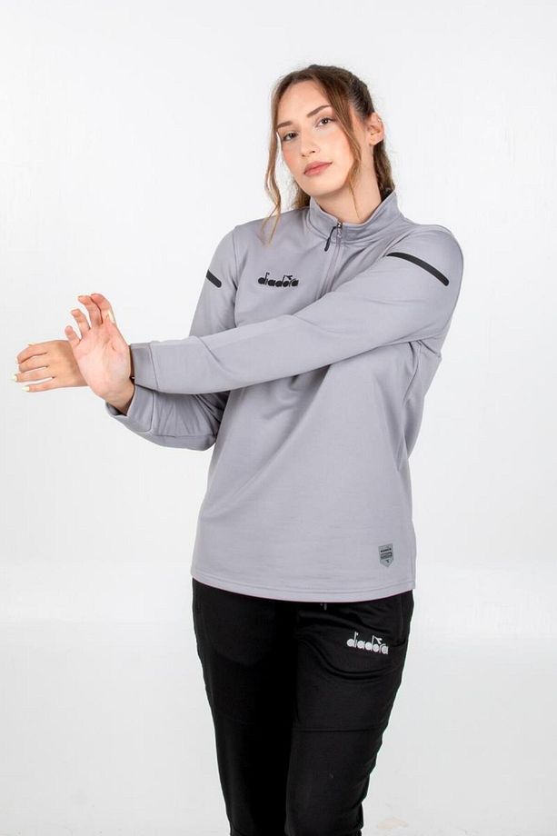 Diadora Alto 25 Antrenman Eşofmanı Tek Üst Gri - 5