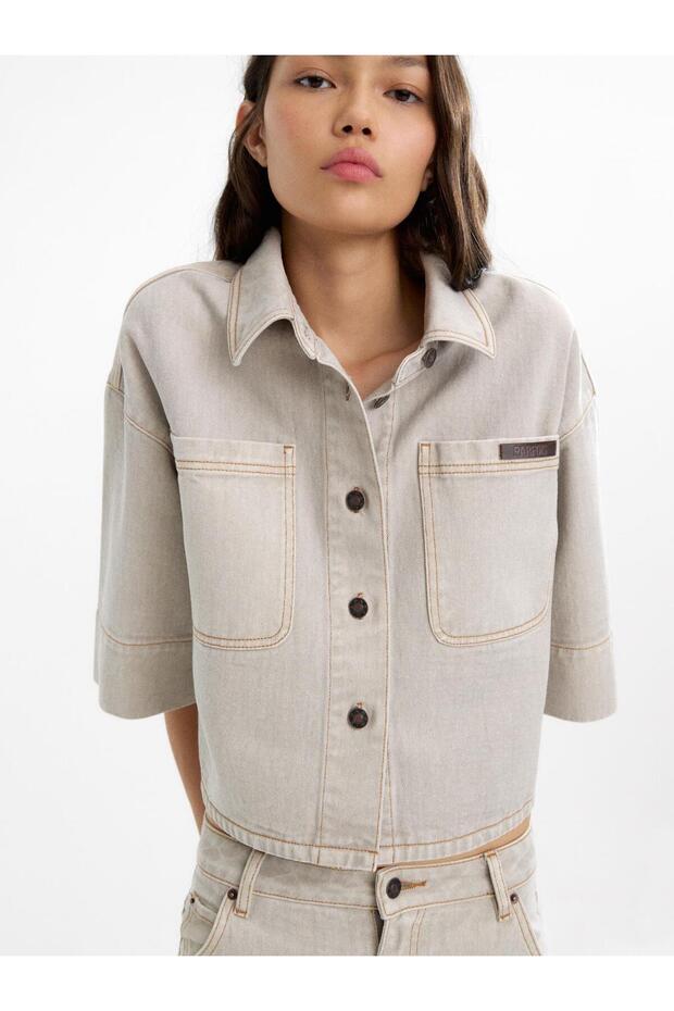 Cepli Denim Gömlek - 5