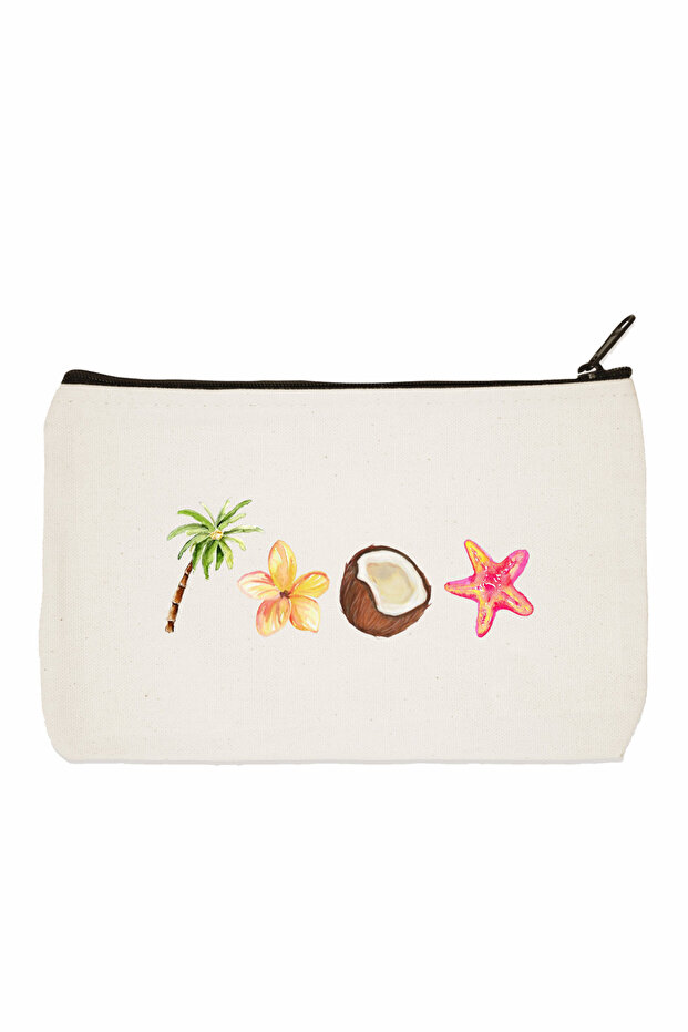 حقيبة مكياج مطبوعة صيفية - 1