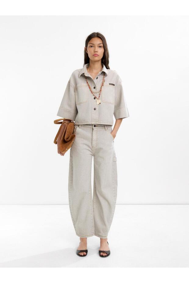 Cepli Denim Gömlek - 2