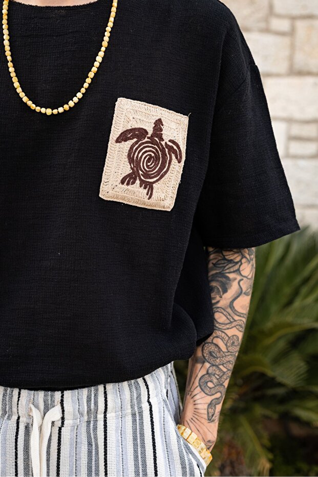 Michelangelo Siyah Tshirt - 7