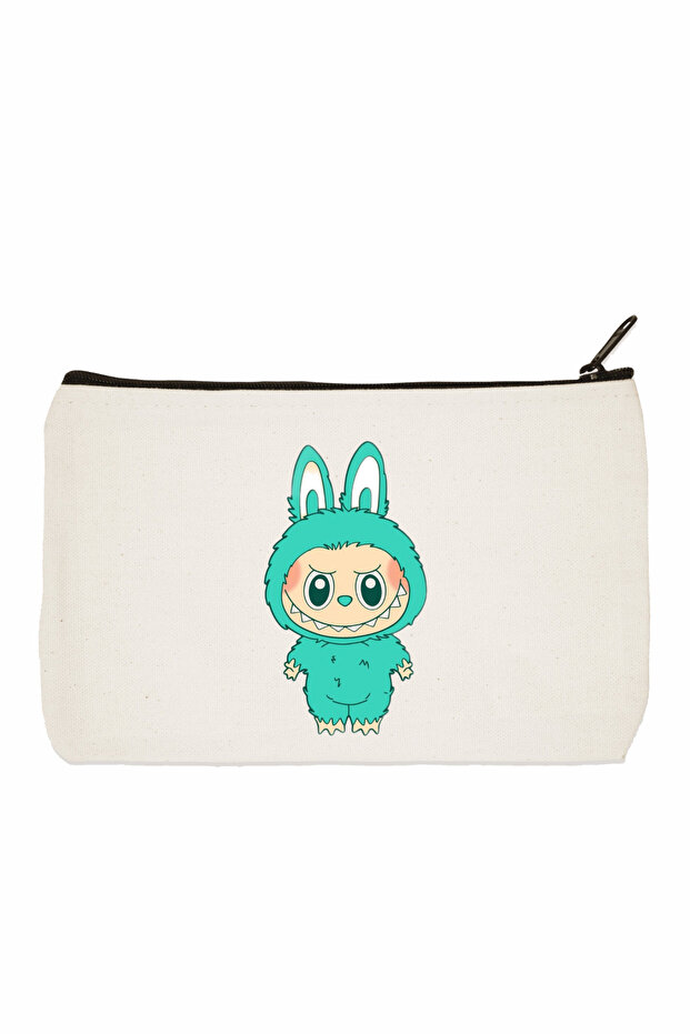 حقيبة مكياج مطبوعة باللون الأخضر لابوبو - 1