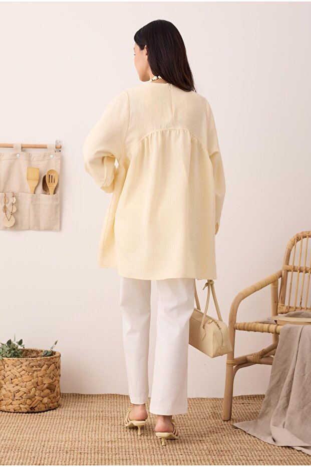 V Panama Tunik Vanilya - 4