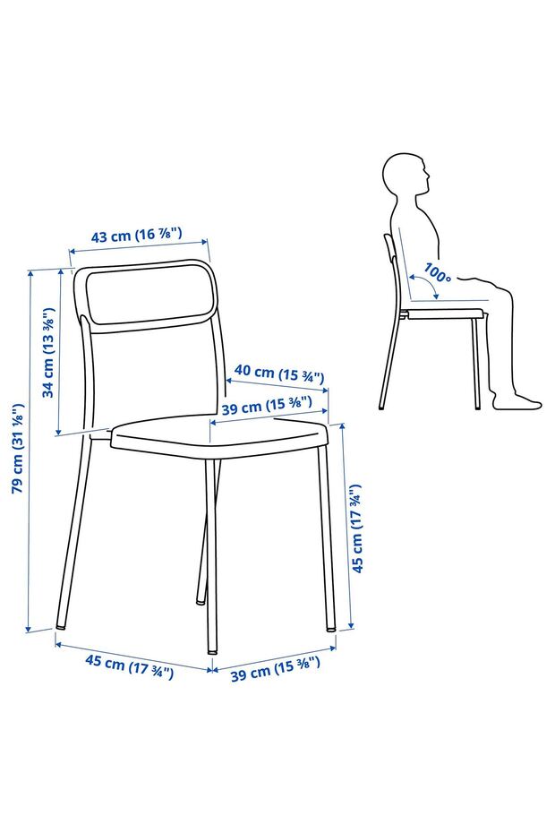plastik sandalye, beyaz - 8